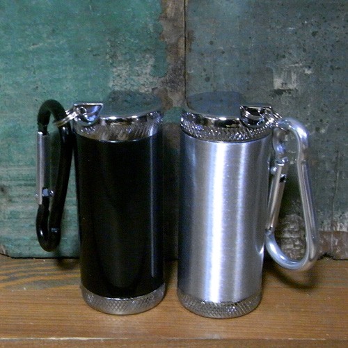 シリンダー アッシュトレイ カラビナ付き 携帯灰皿 CYLINDER ASHITRAY