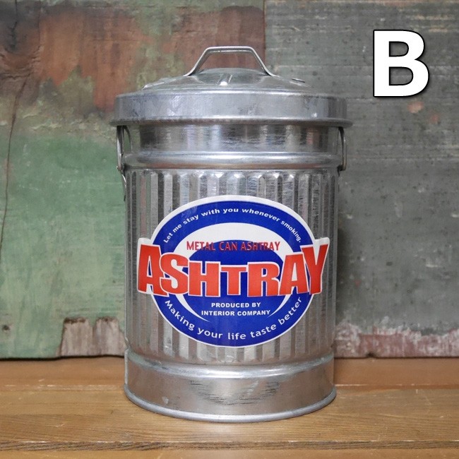 ダストビン 灰皿 卓上 ブリキ灰皿 METAL CAN ASHTRAY : アメリカン雑貨