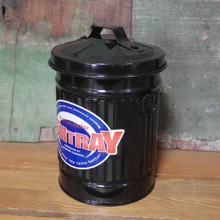 ダストビン 灰皿 卓上 ブリキ灰皿 METAL CAN ASHTRAY : アメリカン雑貨