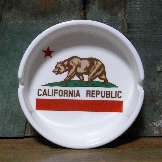 カリフォルニア ラウンド型灰皿 CALIFORNIA REPUBLIC 卓上灰皿