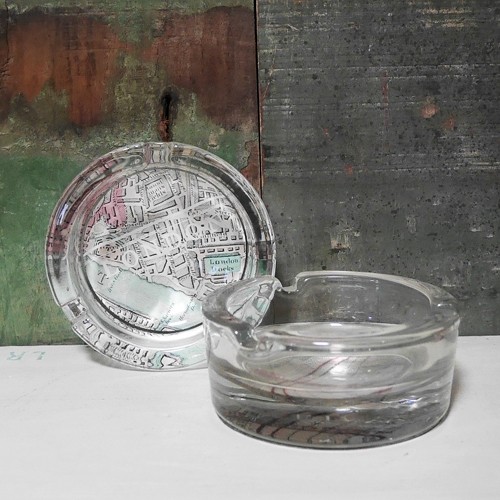 レトロチックアッシュトレイ タウンマップ 卓上灰皿 地図 : アメリカン