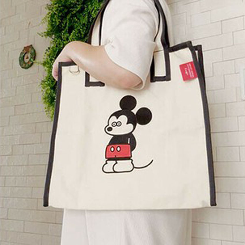 ミッキーマウス ビックスクエア トートバッグ スタンド Disney