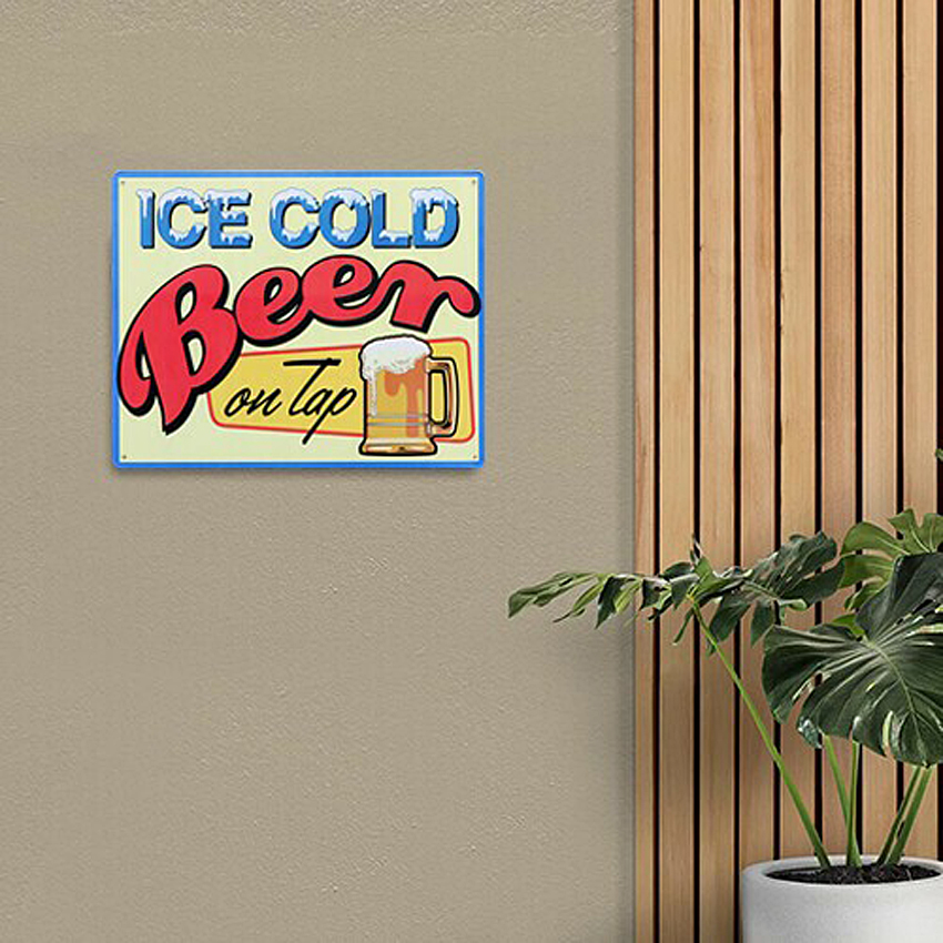 ティン サイン ICE COLD BEER ブリキ看板 ビール アメリカン雑貨