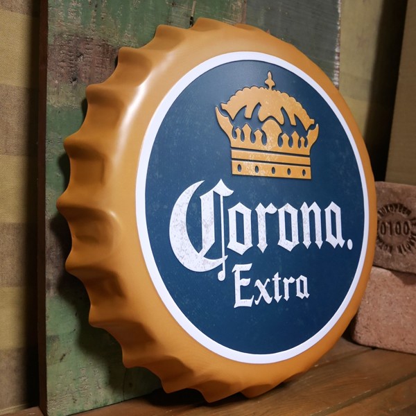 コロナビール 王冠型 ブリキ看板 インテリア メタルサイン