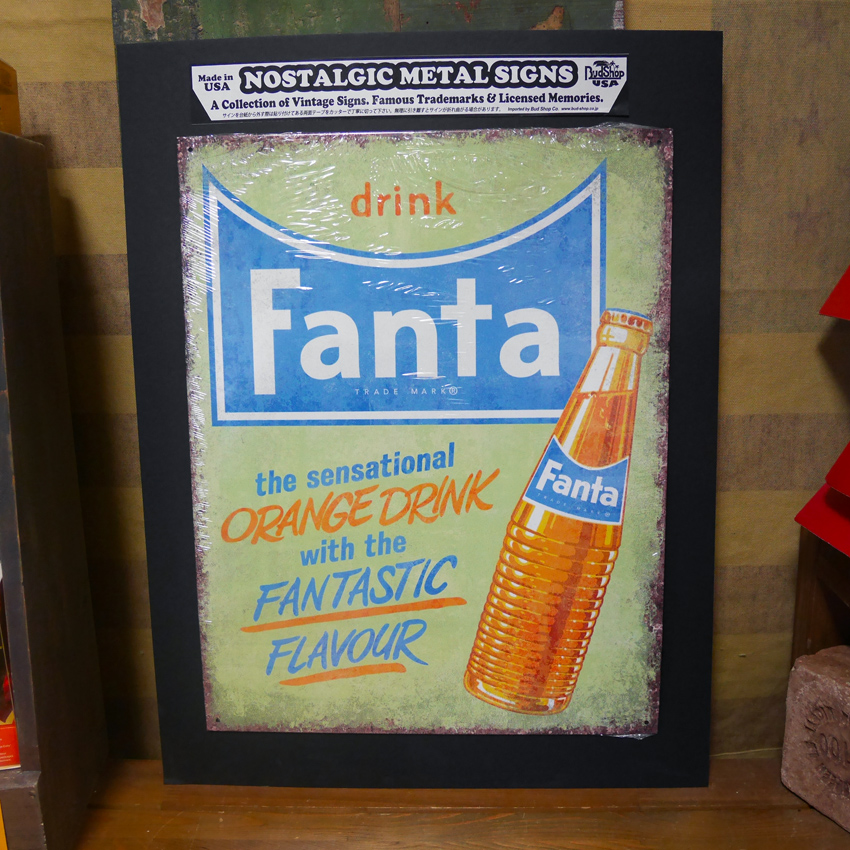 ブリキ看板 ファンタ インテリア Fanta アンティーク ティンサイン