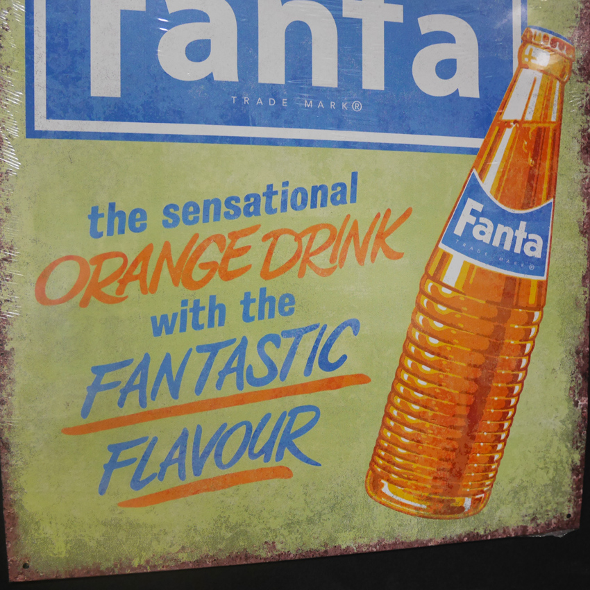 ブリキ看板 ファンタ インテリア Fanta アンティーク ティンサイン