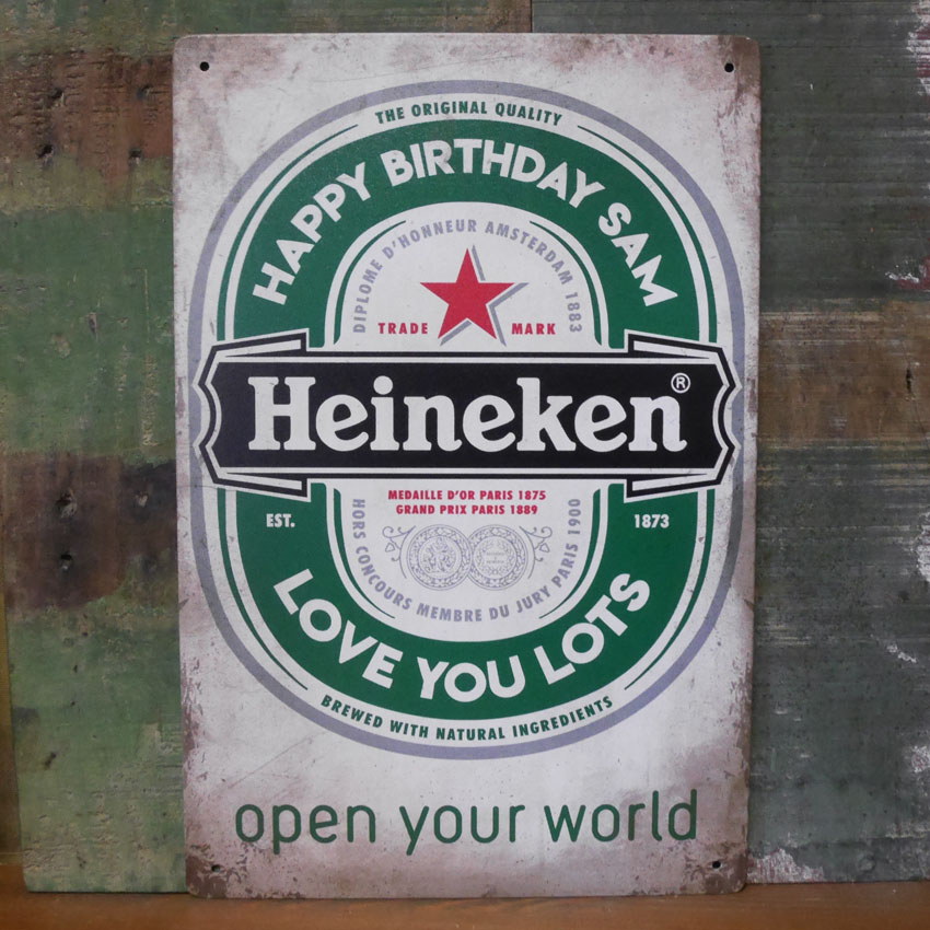 ハイネケン アメリカンサインボード Heineken ブリキ看板 インテリア 