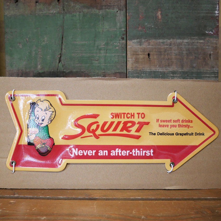 エンボスメタルサインプレート SQUIRT MINI EMBOSS METAL SIGN