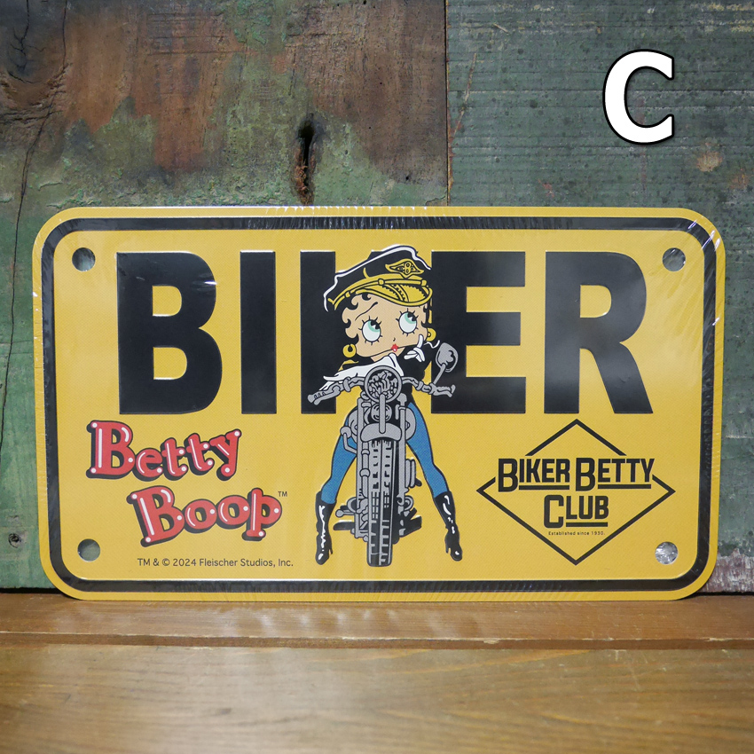 BETTY BOOP（ベティ ブープ） BIKER CM PLATE ミニ CMプレート バイク