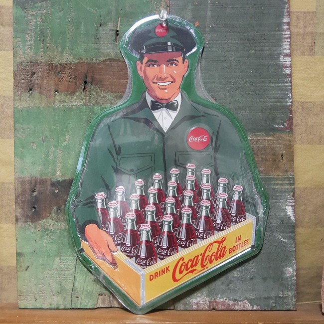 Coca Cola（コカコーラ） ティンサイン デリバリーマン ブリキ看板