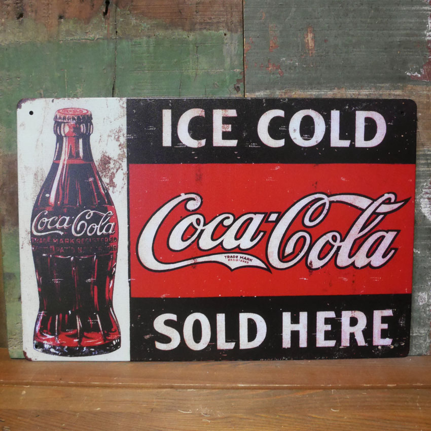 コカコーラ C.COLA ICE COLD SOLD HERE アメリカンサインボード Coca 