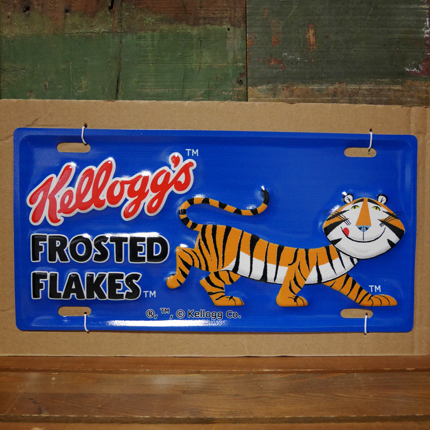 ケロッグ トニータイガー ブリキ看板 KELLOGGS CMプレート TONY