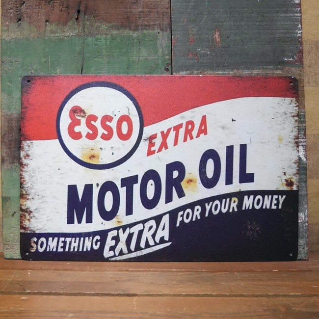 ESSO エッソ ビンテージ看板 アメリカンサインボード ESSO EXTRA インテリア エッソ A4サイズ