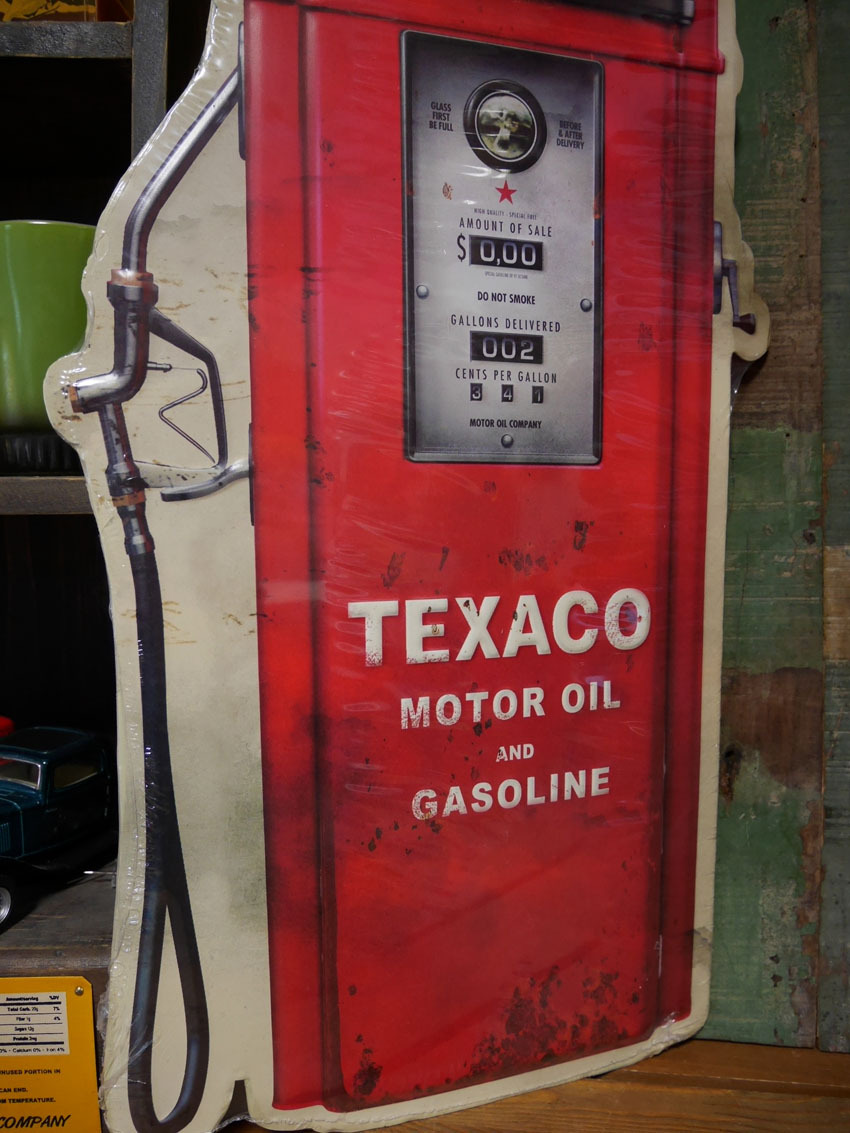 TEXACO GAS PUMP テキサコオイル ガスポンプ ブリキ看板 アメリカン