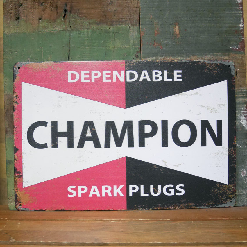 Champion アメリカンサインボード CHAMPION インテリア メタル