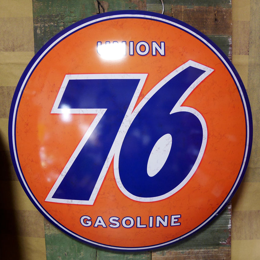 超レアJUN SHOPエンブレム看板　本物　JUNSHOP店舗用看板現存数超希少 ユノカル76 ドームサイン UNION76 インテリア ドーム型 ブリキ看板