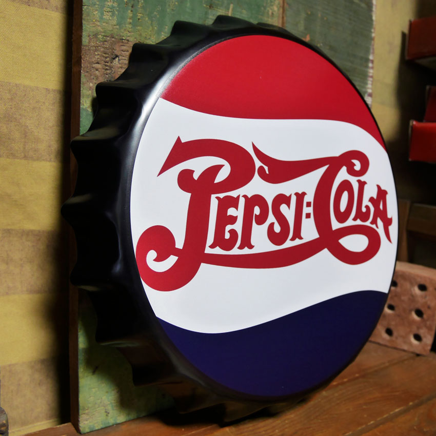 PEPSI（ペプシ） ペプシコーラ ボトルキャップサイン Pepsi-Cola