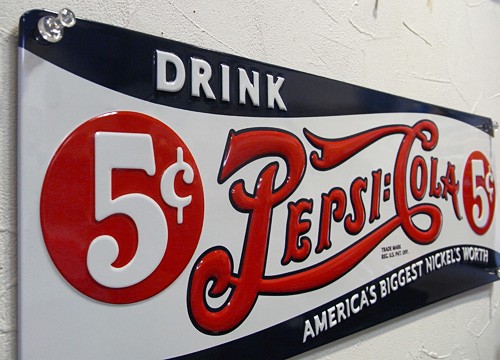 ペプシコーラ ブリキ看板 PEPSI サイン看板 アメリカン雑貨