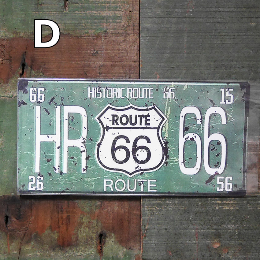 ルート66 プラスチック サインプレート ROUTE66 PLASTIC US SIGN