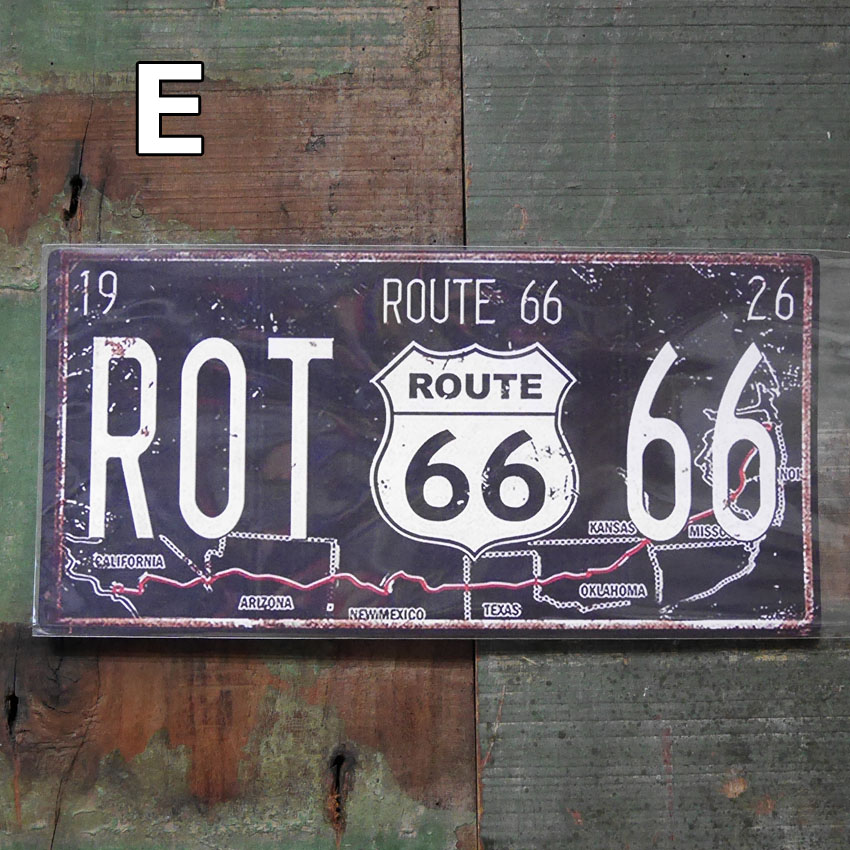ルート66 プラスチック サインプレート ROUTE66 PLASTIC US SIGN