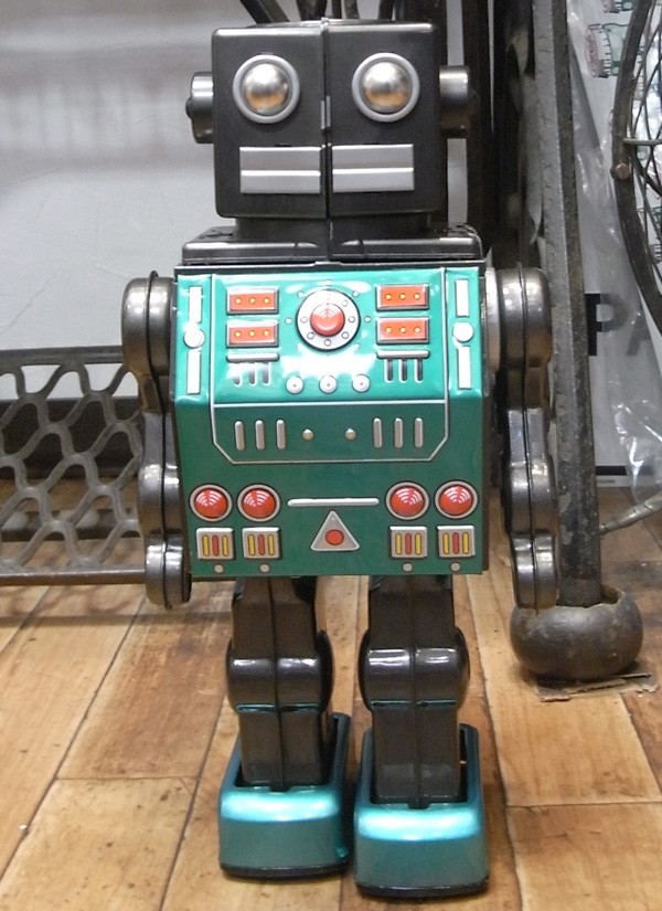 ブリキ スモーキングロボット 当時物 ブリキの電動ロボット スモーキングディノ ブリキのおもちゃ