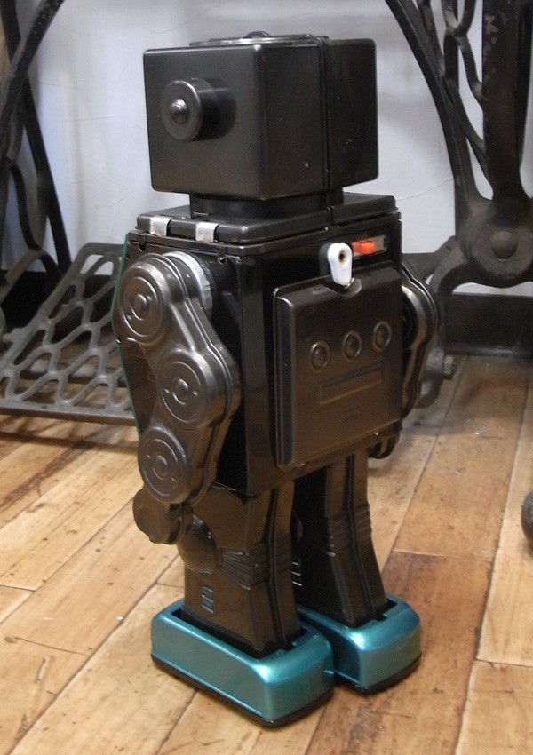 ブリキの電動ロボット スモーキングディノ ブリキのおもちゃ