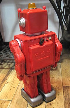 ブリキのおもちゃ ブリキの電動ロボット スターストレイダー