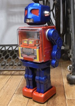 ブリキのおもちゃ ブリキの電動ロボット メタルフロンティア