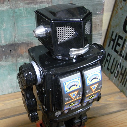 ブリキのおもちゃ ブリキの電動ロボット 流星魔神 ロボット ブラック