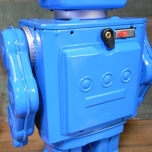 ブリキのおもちゃ ブリキの電動ロボット スターストレイダー ブルー