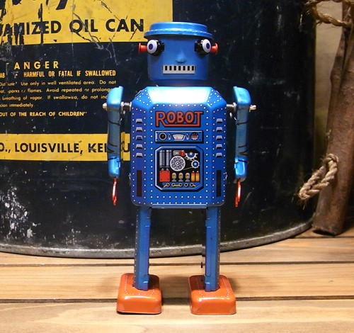 楽天市場】メカニカルロボット ブリキトイ アメリカン雑貨
