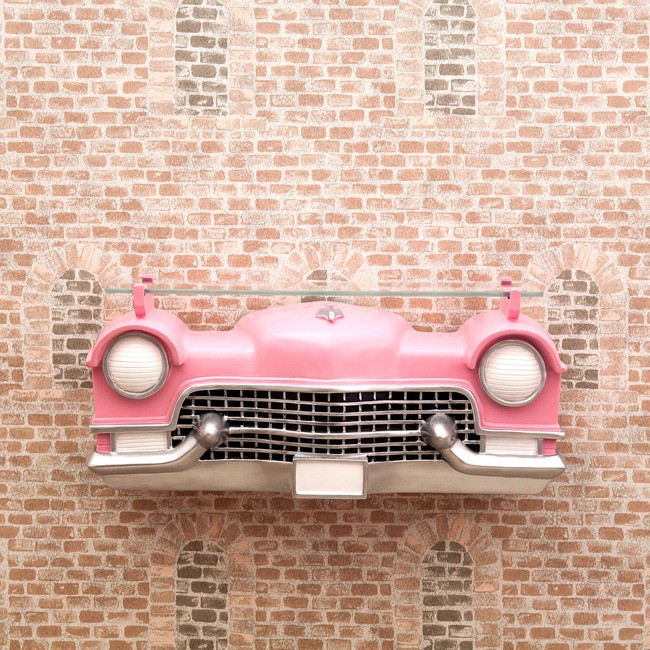 CAR HEADシェルフ インテリア 棚 PINK キャデラック : アメリカン雑貨
