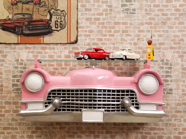 CAR HEADシェルフ インテリア 棚 PINK キャデラック : アメリカン雑貨