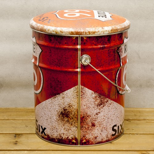 ぺール缶 スツール ROUTE66 ORANGE 収納ボックス オイル缶 椅子