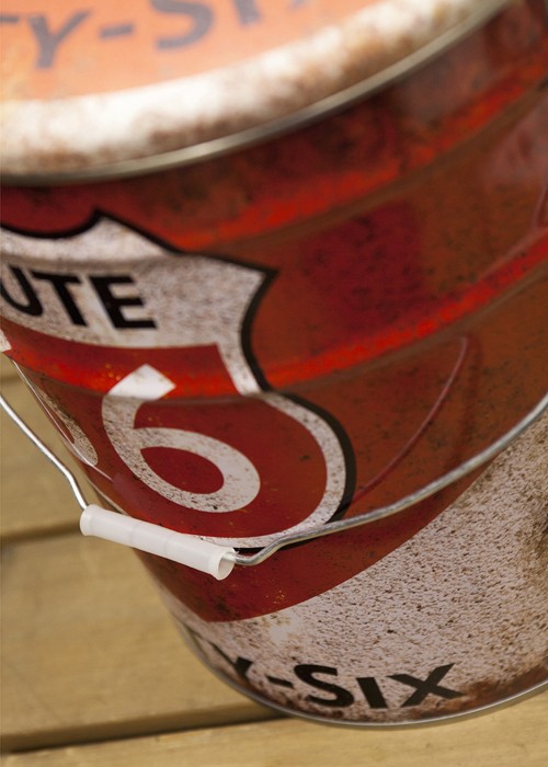 ぺール缶 スツール ROUTE66 ORANGE 収納ボックス オイル缶 椅子