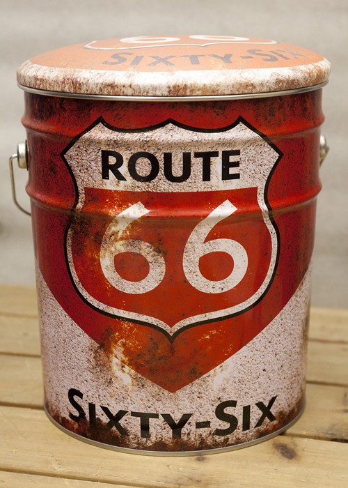 ぺール缶 スツール ROUTE66 ORANGE 収納ボックス オイル缶 椅子