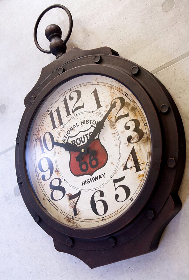 アメリカン インテリア時計 ルート６６ アンティーククロック【壁掛時計】 アンティーク グランドクロック ルート66 掛け時計 ROUTE66 アメリカン