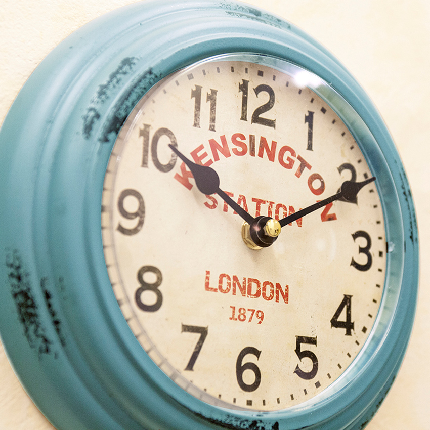 割引コーシャビーOLDアイアンKENSINGTON STATION1870掛け時計︎大型 インテリア時計