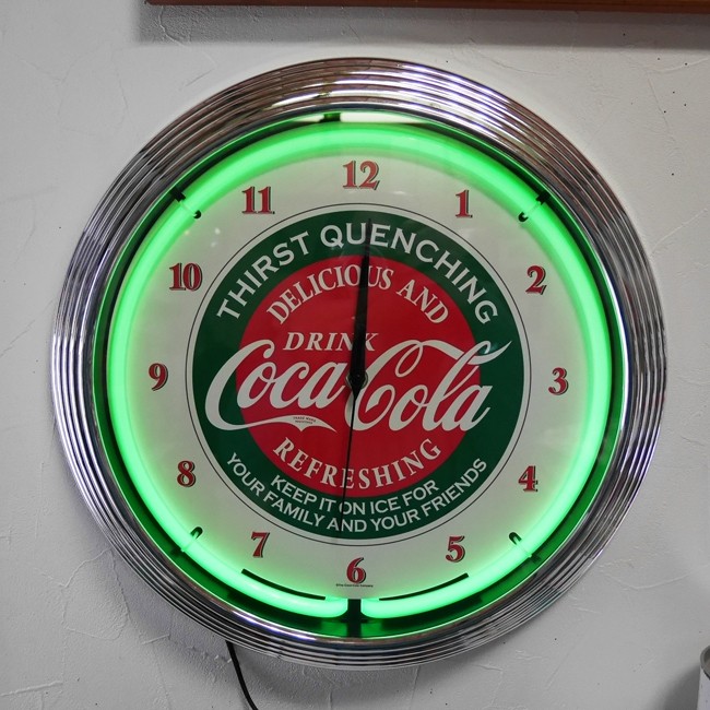 コカコーラ ネオンクロック 掛け時計 COCA COLA NEON CLOCK 