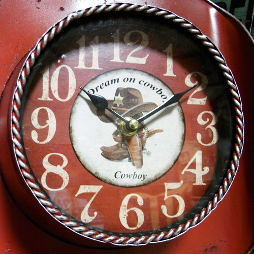 壁掛け時計 テキサス クロック ウエスタン カウボーイ : アメリカン