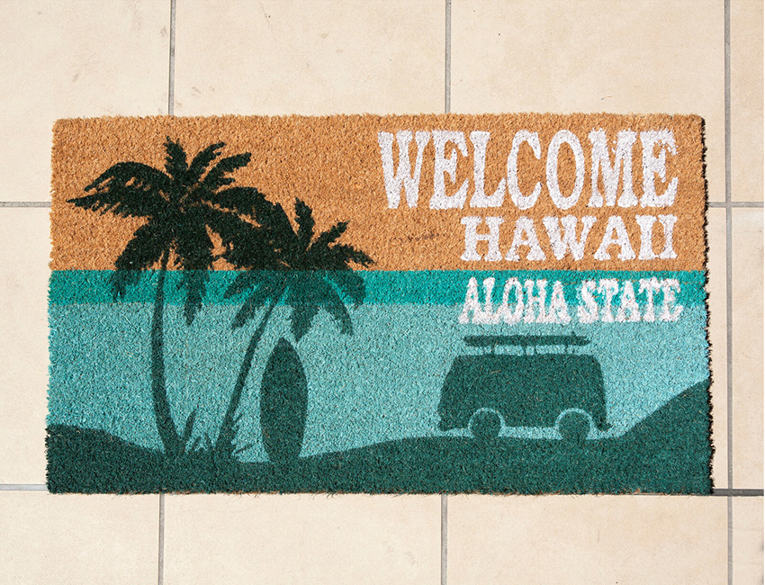 ハワイアン Coir mat コイヤーマット ウェルカム 玄関マット WELCOME