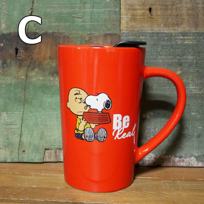 SNOOPY（スヌーピー） トラベル マグ 18oz. ふた付き マグカップ