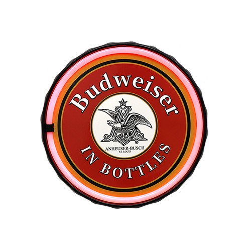Budweiser 王冠型　LED照明　ブリキ看板 neon-100.7.jpg