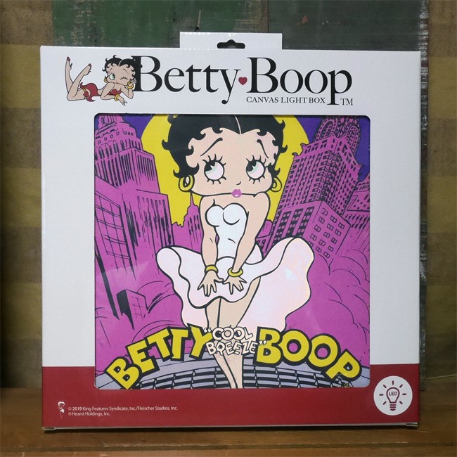 ベティブープ MOON LEDキャンバスライト Betty Boop インテリア ネオン