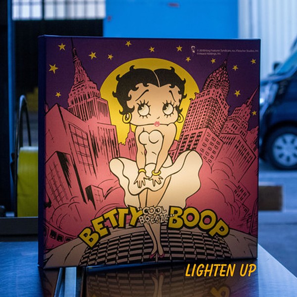 ベティブープ MOON LEDキャンバスライト Betty Boop インテリア ネオン
