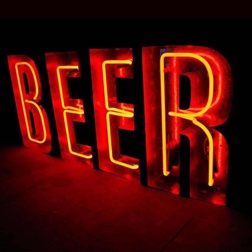 SIGN WITH NEON BEER ネオンサイン ネオン管 : アメリカン雑貨の