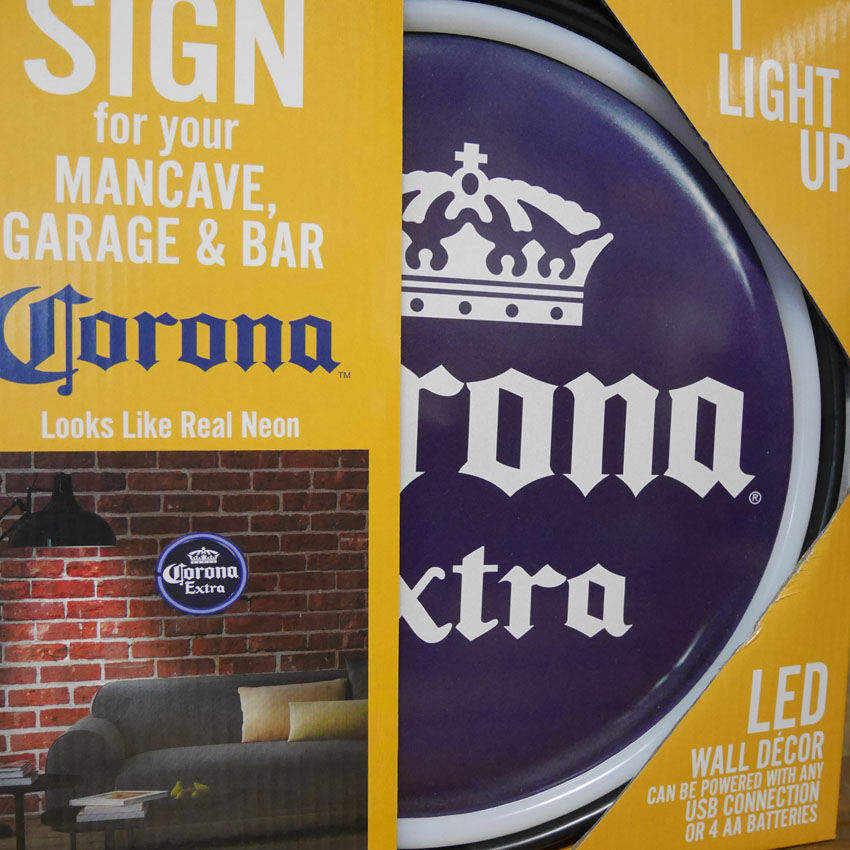 Corona コロナビール　ネオンライト ネオンサイン Amazon.co.jp: AMSKOR コロナビールネオンサイン エクストラ