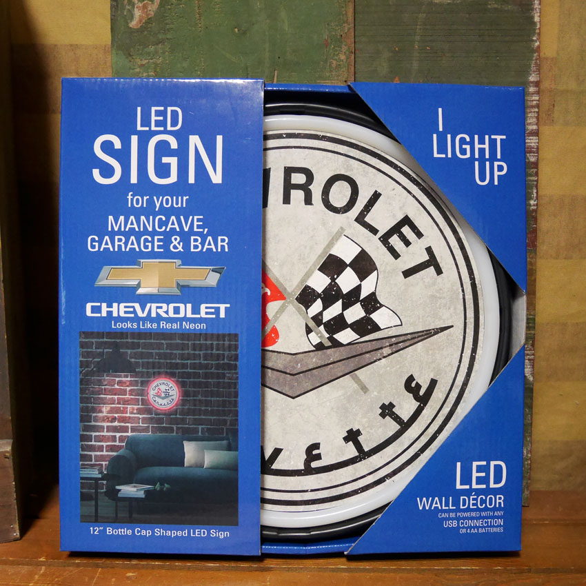 CHEVROLET LED ロープ ネオンサイン ボトルキャップ インテリア LED