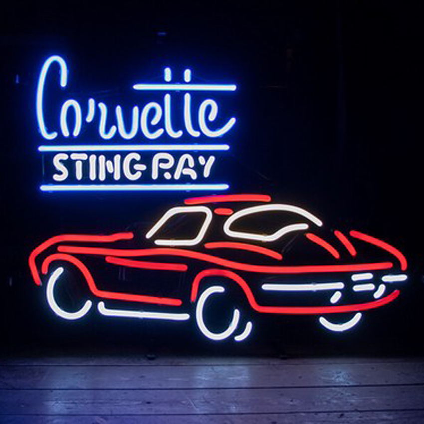 オリジナル　CORVETTESR看板　ネオン管　店舗　アメリカオーダーメイド CORVETTE SR ネオンサイン ネオン管 NEON SIGN : アメリカン雑貨の