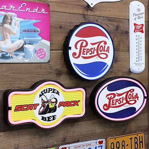 ペプシコーラ 王冠型 LED ロープ ネオンサイン PEPSI COLA